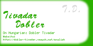 tivadar dobler business card